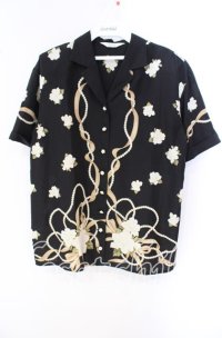 INGEBORG / ローズ＆パールptブラウス  クロ O-25-09-27-081-LO-BL-OW-ZI