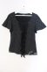 画像1: INGEBORG / レース配色ドットカットソー S クロ O-25-09-27-083-LO-TO-OW-OS (1)