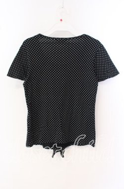 画像4: INGEBORG / レース配色ドットカットソー S クロ O-25-09-27-083-LO-TO-OW-OS