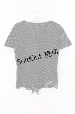 画像4: INGEBORG / レース配色ドットカットソー S クロ O-25-09-27-083-LO-TO-OW-OS