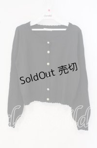 Amavel / パールボタンカーディガン F グリーン O-25-09-27-098-CA-TO-OW-ZY