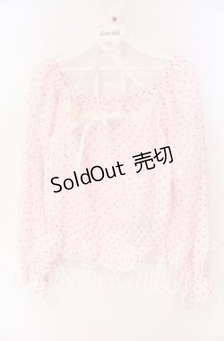 画像1: Swankiss / ハートギャザーブラウス F ピンク O-25-09-27-100-CA-BL-OW-OS