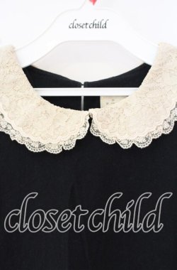画像2: Franche Lippee / 丸襟レース長袖トップス M クロ O-25-09-27-102-LO-TO-OW-OS