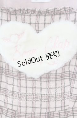 画像2: Jnorii / ボアハートジャンパースカート L ピンク O-25-09-27-103-LO-OP-OW-OS