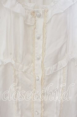 画像2: Amavel / フリル&ピンタック長袖ブラウス F シロ O-25-09-27-104-CA-BL-OW-OS