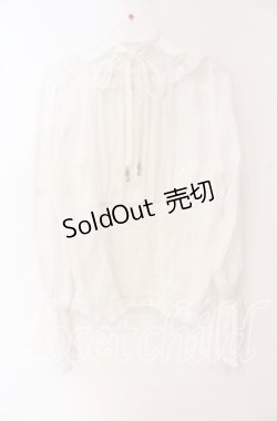 画像3: Amavel / フリル&ピンタック長袖ブラウス F シロ O-25-09-27-104-CA-BL-OW-OS