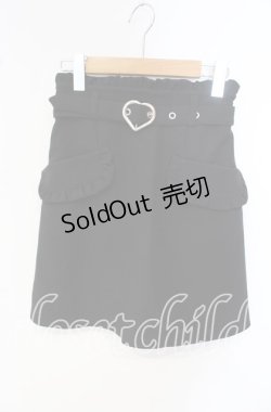 画像1: Honey Cinnamon / ハートバックルスカート F クロ O-25-09-27-013-LO-SK-OW-OS