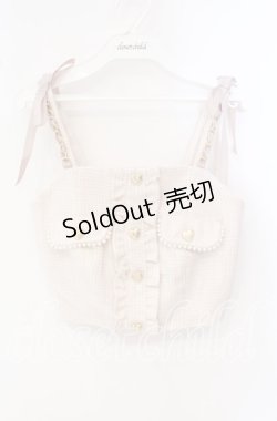 画像1: LIZ LISA / チェーンストラップツイードビスチェ 0 ピンク O-25-09-27-022-LO-OP-OW-OS