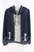 axes femme / レース配色プルオーバー M ネイビー O-25-09-27-023-AX-TO-OW-OS