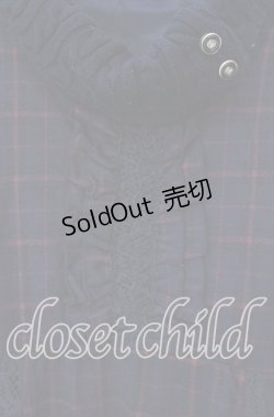 画像2: axes femme / チェック柄ハイネックニットワンピース M ネイビー O-25-09-27-024-AX-OP-OW-OS