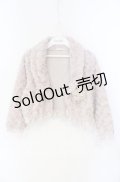 axes femme / ブローチ付き薔薇ボアボレロ M ベージュ O-25-09-27-026-AX-TO-OW-OS