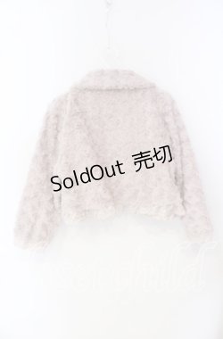 画像3: axes femme / ブローチ付き薔薇ボアボレロ M ベージュ O-25-09-27-026-AX-TO-OW-OS