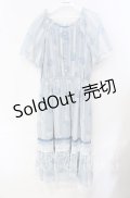 axes femme / 紫陽花シフォンワンピース M ブルー O-25-09-27-027-AX-OP-OW-ZT1002J