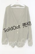 axes femme / 起毛Vネックカーディガン M グリーン O-25-09-27-028-AX-TO-OW-OS