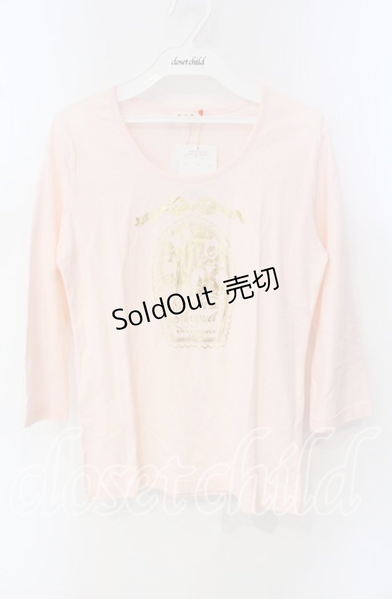 画像1: 【SALE】Emily Temple cute / リリーベルプリントカットソー M ピンク O-25-09-27-031-ET-TO-OW-ZT381 (1)