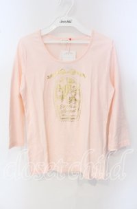 Emily Temple cute / リリーベルプリントカットソー M ピンク O-25-09-27-031-ET-TO-OW-ZT381