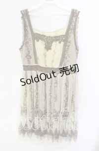 axes femme / バタフライptチュールチュニック M イエロー O-25-09-27-032-AX-OP-OW-OS