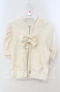 lilLilly / パイルリボンパーカー  アイボリー O-25-09-29-030-LO-TO-OW-ZT281