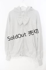 lilLilly / CATリボンパーカー  グレー O-25-09-29-035-LO-TO-OW-ZT058