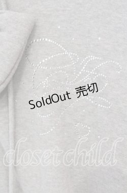 画像2: lilLilly / CATリボンパーカー  グレー O-25-09-29-035-LO-TO-OW-ZT058