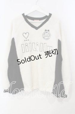 画像1: lilLilly / ユニフォームボアミニワンピース  アイボリー×クロ O-25-09-29-036-LO-OP-OW-ZT044