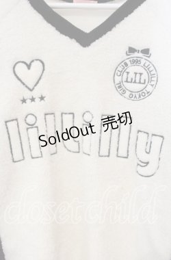 画像2: lilLilly / ユニフォームボアミニワンピース  アイボリー×クロ O-25-09-29-036-LO-OP-OW-ZT044