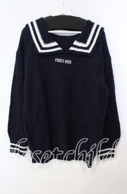 画像1: Fickle Bebe / FBセーラーカラーニット F コン O-25-09-29-037-0-TO-OW-OS