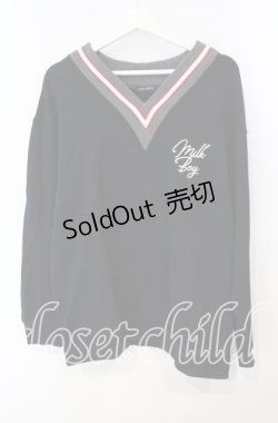 画像1: MILKBOY / COLLAGE スウェット  ブラック O-25-09-29-041-MB-TS-OW-OS