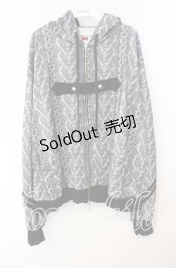 画像1: MILKBOY / ケーブルパーカー  ブラック O-25-09-29-042-MB-TO-OW-OS