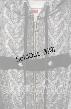 画像2: MILKBOY / ケーブルパーカー  ブラック O-25-09-29-042-MB-TO-OW-OS