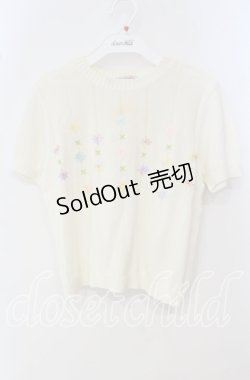 画像1: TOMATSU / パステルフラワーニット  イシロ O-25-09-29-046-LO-TO-IG-OS