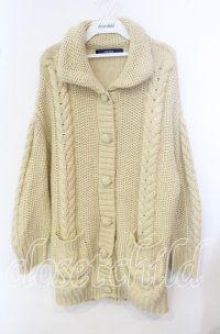 PINK HOUSE / ケーブル編みカーディガン  アイボリー O-25-09-29-005-LO-TO-IG-ZT185