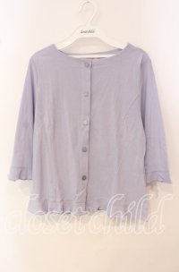 TOMATSU / 裾フリルカーディガン 38 ラベンダー O-25-09-29-047-LO-TO-IG-ZT029