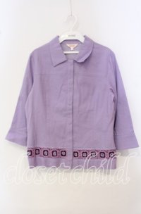 TOMATSU / 裾フラワージャケット 38 ラベンダー O-25-09-29-049-LO-JA-IG-ZT029