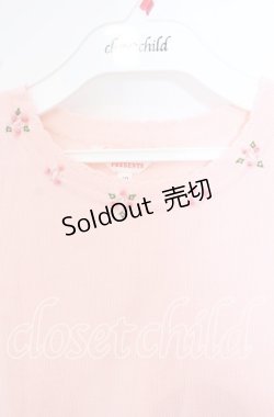 画像2: TOMATSU / オーガンジーフラワーニットノースリーブ 40 ピンク O-25-09-29-052-LO-TO-IG-ZT1028M