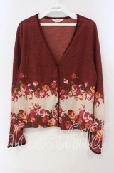 TOMATSU / 薔薇カーディガン 38 アカ系 O-25-09-29-054-LO-TO-IG-ZT446