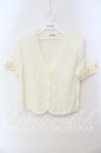 TOMATSU / フラワーレーストップス  アイボリー O-25-09-29-055-LO-TO-IG-ZT381