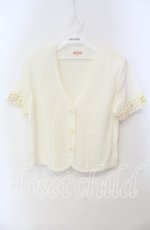 画像1: 【SALE】TOMATSU / フラワーレーストップス  アイボリー O-25-09-29-055-LO-TO-IG-ZT381 (1)