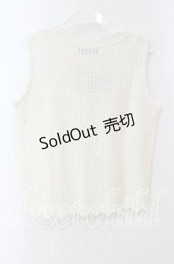 画像3: TOMATSU / フラワーモチーフニットベスト  シロ O-25-09-29-060-LO-TO-IG-OS