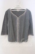 TOMATSU / スパンコールフラワーボレロ 38 グレー O-25-09-29-062-LO-TO-IG-OS