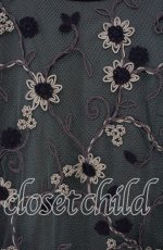画像2: 【SALE】TOMATSU / ネットフラワーカットソー 38 グリーン O-25-09-29-064-LO-TO-IG-ZT103 (2)