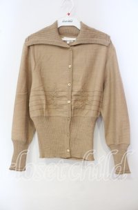 TOMATSU / リブカラーニット 40 ベージュ O-25-09-29-065-LO-TO-IG-ZT381