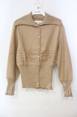 画像1: TOMATSU / リブカラーニット 40 ベージュ O-25-09-29-065-LO-TO-IG-OS