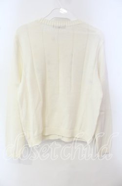 画像3: TOMATSU / パステル刺繍カーディガン  アイボリー O-25-09-29-069-LO-TO-IG-OS
