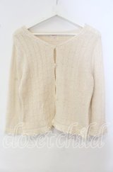 TOMATSU / 裾フリンジンカーディガン 38 アイボリー O-25-09-29-071-LO-TO-IG-ZT381