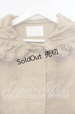 画像2: PINK HOUSE / フリルフードモッズコート  ブラウン O-25-09-29-072-LO-CO-IG-ZT-C035
