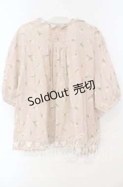 画像3: KANEKO ISAO / 三角パッチワークすずらんプリントブラウス【お直しあり】  ピンク O-25-09-29-076-EL-BL-IG-OS