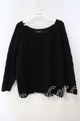 PINK HOUSE / アラン編みニットカーディガン  クロ O-25-09-29-007-LO-TO-IG-ZT116