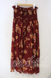 TOMATSU / シャーリングローズスカート 38 アカ O-25-09-29-082-LO-SK-IG-ZT479