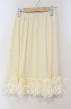 画像1: axes femme / レース重ねペチスカート M キナリ O-25-09-29-089-AX-SK-OW-OS